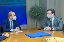 Ο υπουργός Εργασίας Κώστας Χατζηδάκης με τον υπουργός Ψηφιακής Διακυβέρνησης Κυριάκος Πιερρακάκης