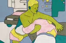 Το έργο του Louis Barthélemy "Training session on Yoff beach" στην γκαλερί Ζουμπουλάκη