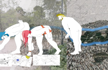 Έργο του Αντώνη Αντωνίου από την έκθεση "Πεδίον" στο Πεδίον του Άρεως και το "σχεδία home"