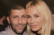 Ο δολοφονημένος Γιάννης Μακρής (αριστερά) με τη σύζυγό του, Βικτώρια Καρύδα