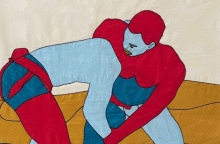 Λεπτομέρεια του έργου Neck hold του Louis Barthélemy