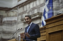 Ο πρωθυπουργός, Κυριάκος Μητσοτάκης, στη Βουλή