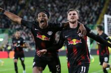 Οι παίκτες της Λειψίας πανηγυρίζουν τη νίκη επί της Σέλτικ