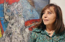 Η εικαστικός Σοφία Παπαδοπούλου. 