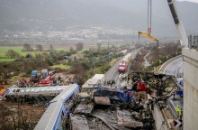 Εικόνα από το σιδηροδρομικό δυστύχημα στα Τέμπη