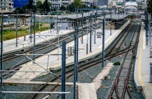 Οι ράγες στον σταθμό Λαρίσης