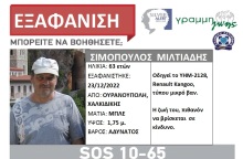 Εξαφάνιση του 63χρονου Μιλτιάδη Σιμόπουλου από τη Χαλκιδική
