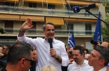 Ο Κυριάκος Μητσοτάκης στου Ζωγράφου