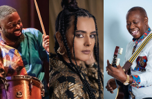 Οι Marcus Gilmore, Dina Elwedidi, Aurelio Martínez στη συναυλία λήξης του Rolex Arts Festival στο Μέγαρο