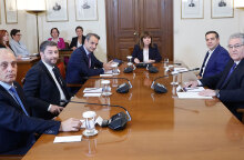 Εκλογές 2023: Σύσκεψη των πολιτικών αρχηγών στο Προεδρικό Μέγαρο υπό την Πρόεδρο της Δημοκρατίας Κατερίνα Σακελλαροπούλου