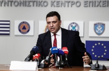 Ο υπουργός Κλιματικής Κρίσης και Πολιτικής Προστασίας, Βασίλης Κικίλιας