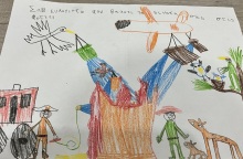 Πυρκαγιές στη Ρόδο: «Σας ευχαριστώ που βάλατε τα δυνατά σας στις φωτιές» - Η ζωγραφιά που δώρισε ένα κορίτσι στους Σλοβάκους πυροσβέστες.