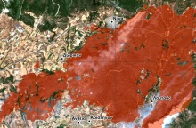 Αλεξανδρούπολη: Η πρώτη χαρτογράφηση των καμένων εκτάσεων από το Εθνικό Παρατηρητήριο Δασικών Πυρκαγιών- Μέχρι χθες κάηκαν περισσότερα από 55.000 στρέμματα.