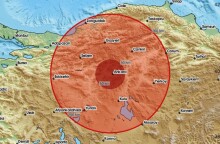 Χάρτης με το επίκεντρο του σεισμού 5 Ρίχτερ στην Τουρκία