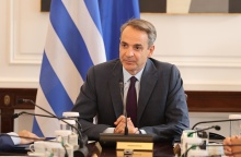 Ο Κυριάκος Μητσοτάκης κατά την εισήγηση του στο Υπουργικό Συμβούλιο