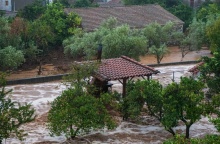 Κακοκαιρία Daniel - Πλημμυρισμένοι δρόμοι στο Πήλιο