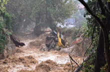 Ορμητικά νερά σε ρέμα στη Μαγνησία