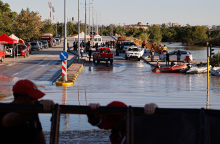 Λάρισα. Πλημμυρισμένη η συνοικία Γιαννούλη 