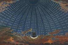 Η άφιξη της Βασίλισσας της Νύχτας - Σκηνiκό του Karl Friedrich Schinkel για την παραγωγή του 1815