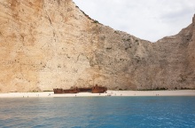 Η παραλία Ναυάγιο με το ναυάγιο του πλοίου Παναγιώτης στη Ζάκυνθο