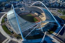 Το στέγαστρο Καλατράβα στο γήπεδο του ΟΑΚΑ