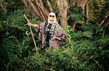 Η Helen Marden στο Golden Rock Inn στο Nevis, 2018