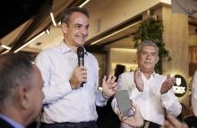 Ο Κυριάκος Μητσοτάκης με τον Κώστα Αγοραστό