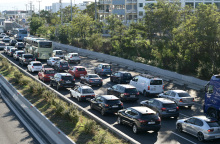 Κίνηση στους κεντρικούς οδικούς άξονες του λεκανοπεδίου