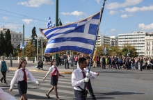 Στιγμιότυπο από παρέλαση για την 28η Οκτωβρίου