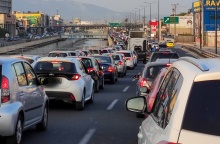 Αυτοκίνητα κολλημένα στην κίνηση στη Λεωφόρο Κηφισού