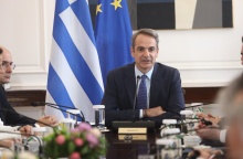 Ο Κυριάκος Μητσοτάκης στο Υπουργικό Συμβούλιο 