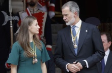 Ο βασιλιάς Φελίπε της Ισπανίας και η κόρη του Λεονόρ, διάδοχος του θρόνου