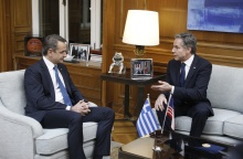 Ο Κυριάκος Μητσοτάκης με τον Άντονι Μπλίνκεν σε παλαιότερη συνάντησή τους στο Μέγαρο Μαξίμου