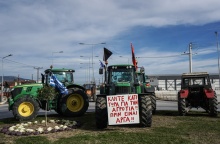 Τρακτέρ των αγροτών σε κινητοποίηση στη Λάρισα