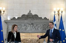 Κυριάκος Μητσοτάκης - Ρομπέρτα Μέτσολα: Κοινές δηλώσεις