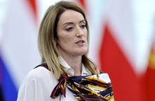 Η πρόεδρος του Ευρωπαϊκού Κοινοβουλίου, Ρομπέρτα Μέτσολα