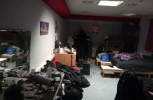 Εικόνα από το εσωτερικό εστίας στην Πανεπιστημιούπολη Ζωγράφου όπου έγινε αστυνομική επιχείρηση