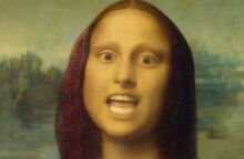 Στιγμιότυπο από το ΑΙ βίντεο της Microsoft που έκανε τη Μόνα Λίζα να ραπάρει