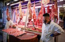 Κρεοπώλες στην Βαρβάκειο Αγορά