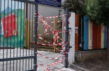 Το σημείο από όπου έφυγε η μεταλλική πόρτα στην Κηφισιά