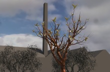 Το γλυπτό - μνημείο για τα θύματα της τραγωδίας στα Τέμπη