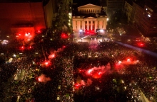 Ολυμπιακός: 4 τραυματίες στους πανηγυρισμούς στον Πειραιά