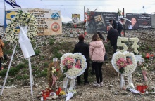 Το σημείο του πολύνεκρου σιδηροδρομικού δυστυχήματος στα Τέμπη