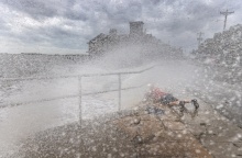 Εικόνες από τον τυφώνα Έλεν και το πρώτο «χτύπημα» στη Φλόρινα