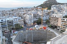 Εικόνες από το εργοτάξιο του σταθμού Κολωνάκι