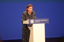 Η υπουργός Πολιτισμού, Λίνα Μενδώνη