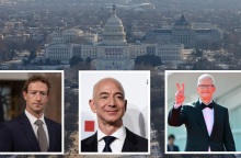 Ορκωμοσία Τραμπ: Τζεφ Μπέζος, Μαρκ Ζάκερμπεργκ, Σούνταρ Πιτσάι, Τιμ Κουκ στην εκκλησιαστική λειτουργία για τους εορτασμούς.