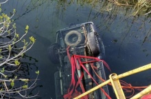 Το όχημα μέσα σε αρδευτικό κανάλι στη Λακωνία