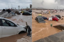 Η κακοκαιρία χτύπησε Κυκλάδες και Β. Αιγαίο: Πλημμύρες, χαλάζι και ισχυροί άνεμοι 