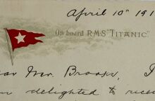 Τιτανικός: Η επιστολή του Αρχιμπάλντ Γκρέισι για το διάσημο ναυάγιο πωλήθηκε για 300.000 λίρες - Καταρρίφθηκε το προηγούμενο ρεκόρ 